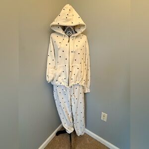 Peace Love World Pristine Hearts Hoodie & Jogger Set Medium